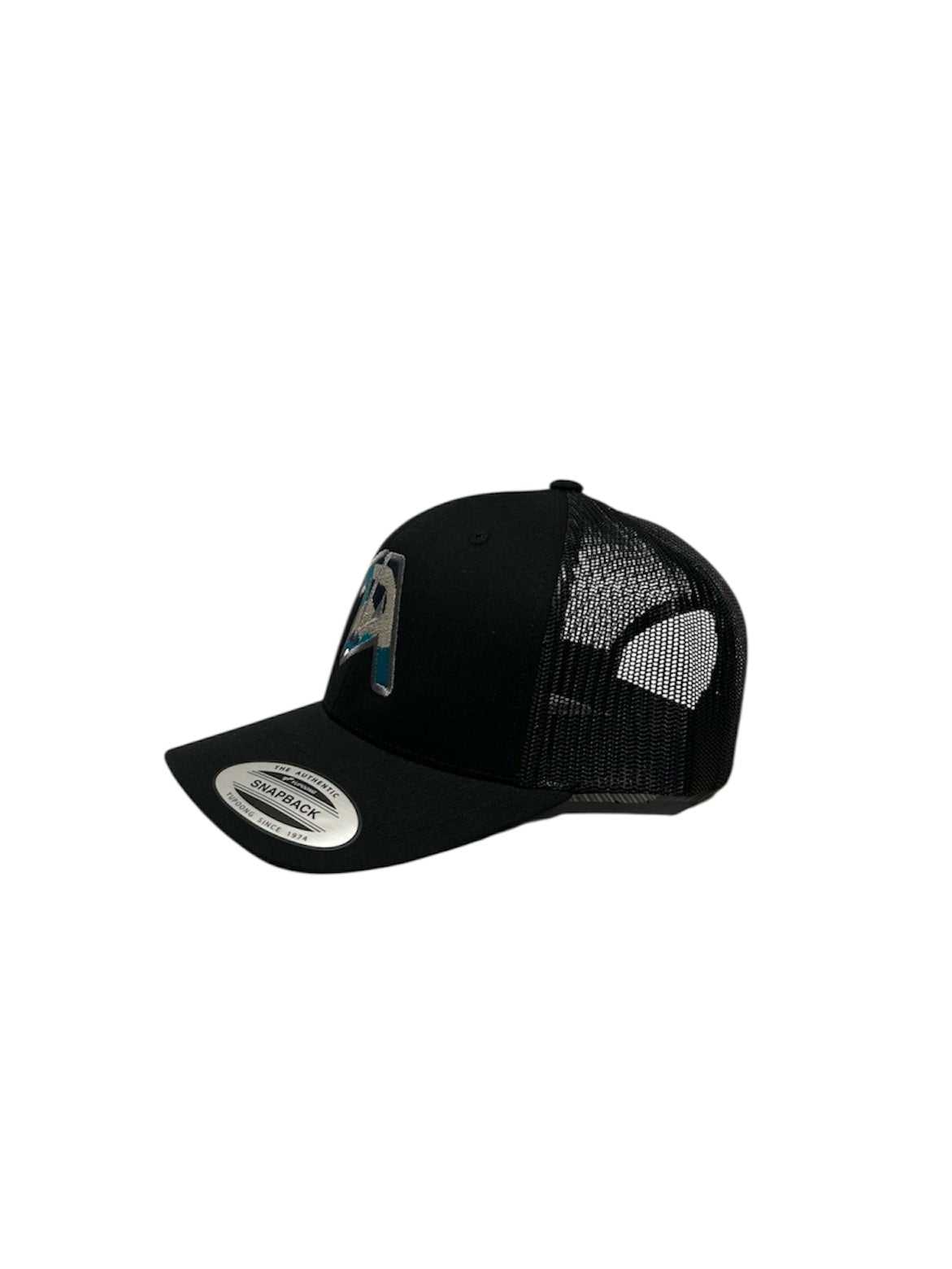 ZEZE ATTIRE TEAL CAMO (BLACK) CAP