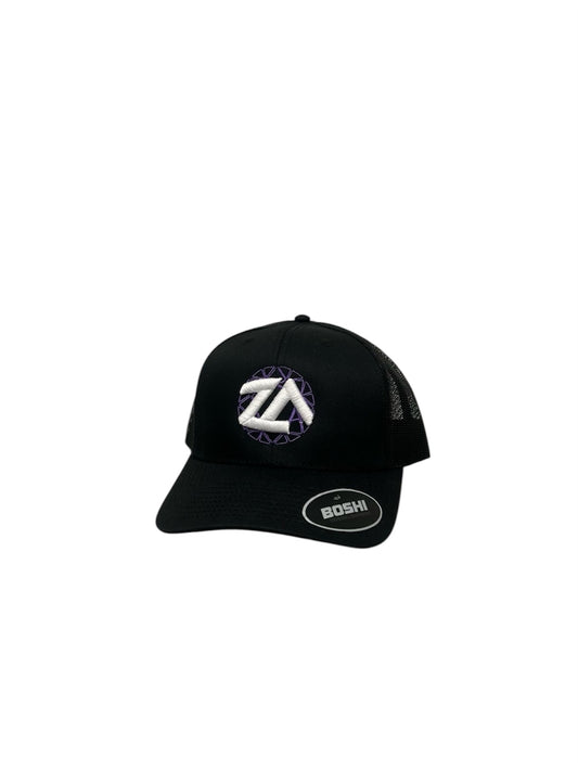 ZEZE ATTIRE ‘ZA’ PURPLE CAP (BLACK)