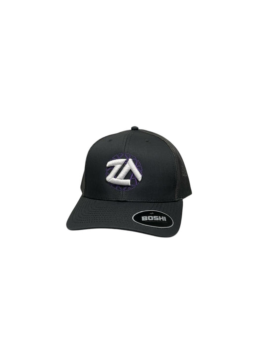 ZEZE ATTIRE ‘ZA’ PURPLE CAP (GREY)